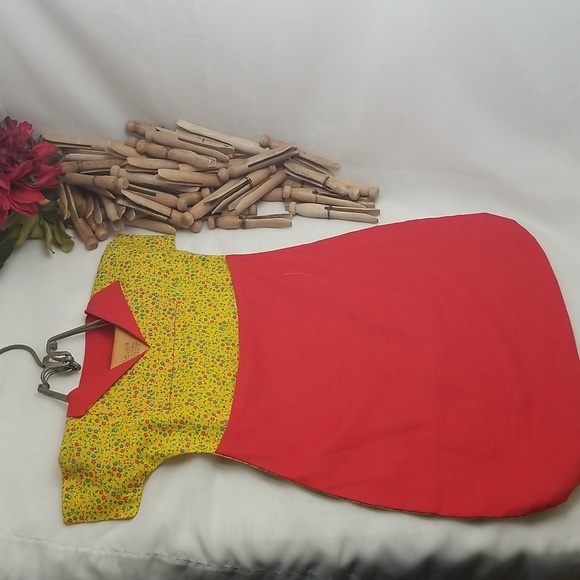 Vintage Clothespin Dress Bag w/ Wooden Clothespins - Picture 2 of 13